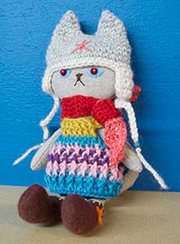 帽子猫「グレー」写真